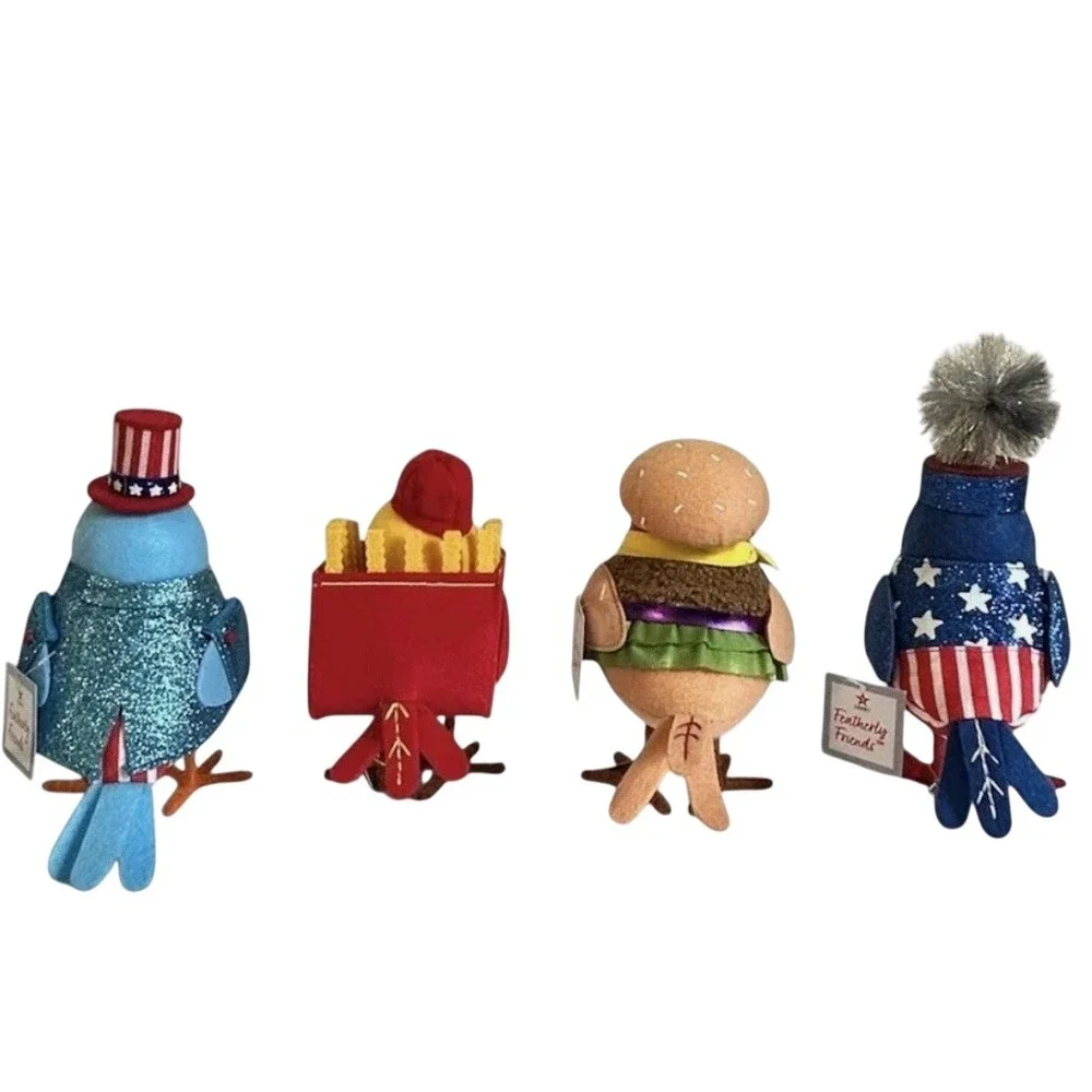 TARGET Sun‎ Squad Featherly Friends Birds Summer 2026 Patriotic Burger Fries Set